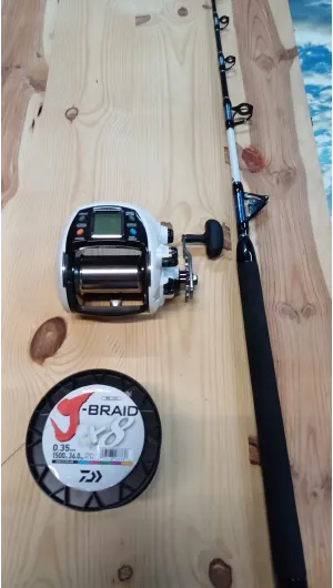 Kgn 500 + caña rapada 50/80lb +  trenzado